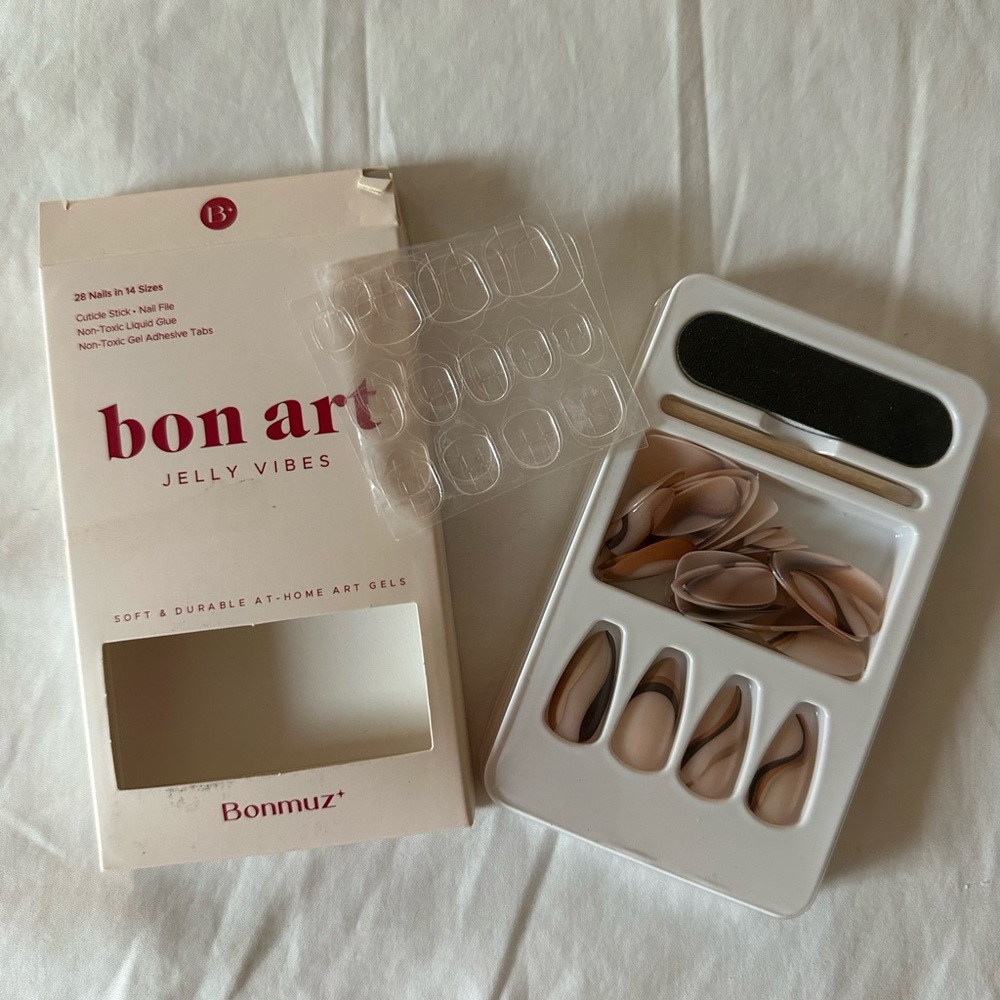 NEW Bon Art Jelly Vibes Nail Set - Pumpkin Swirl